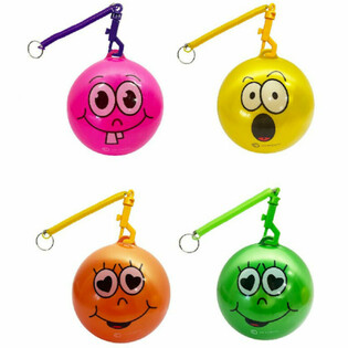 SMILEYBALL MIT SCHNUR / BUNGEBALL &Oslash;23 Cm (10 Stk.)