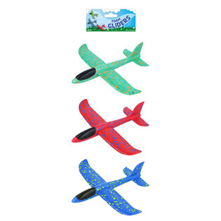 SEGELFLUGZEUG AUS SCHAUMSTOFF &ndash; 23 CM &ndash; GEMISCHTE FARBEN (24 Stk.)