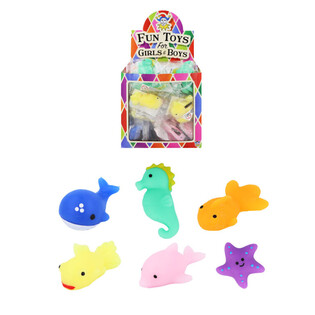 Squishy Meerestiere f&uuml;r Grabbelkiste - Im Display (96 Stk.)