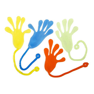 Glibberhand am Band - Mix-Farben (48 Stk.)