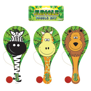 Jungle Tiere Paddle-Bat Ballspiel (12er-Set)