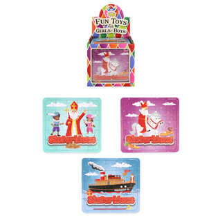 PUZZLE - SINTERKLAAS - 13 x 12 CM. IM DISPLAY (108 Teile)
