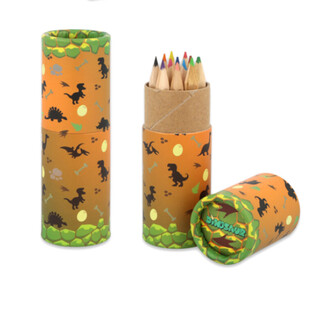 12x Buntstifte in Dose: Modell: Dinosaurier - im Display (20 Stk.)