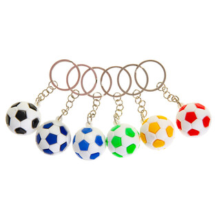 Fu&szlig;ball-Schl&uuml;sselanh&auml;nger - Farbmix (48er-Set)