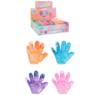 Squeeze Hand - Knautschhand - Bunte Mischung - im Display (12 Stk.)