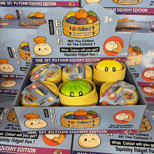 RAGE - Squishy Bun Dumplings GROSS - ONE SET PU FOAM SQUISHY EDITION Ma&szlig;e 8,5 x 8,5 x 4,8 cm (12 Stk.)