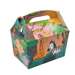 MEN&Uuml;BOX MODELL: DSCHUNGELTIERE - Ma&szlig;e 18.5x12x19 CM - FOODBOX - KIDSBOX (24 Stk.)