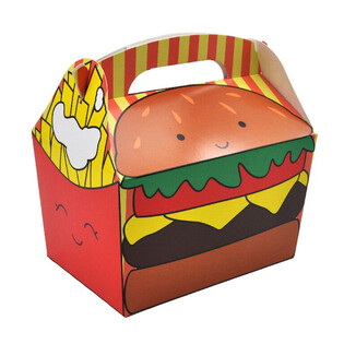 MEN&Uuml;BOX MODELL: HAMBURGER & POMMES - Ma&szlig;e 18.5x12x19 CM - FOODBOX - KIDSBOX (24 Stk.)