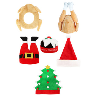 MIX LUXUS LUSTIGE WEIHNACHTSM&Uuml;TZEN - XMAS CAPS (6 Stk.)