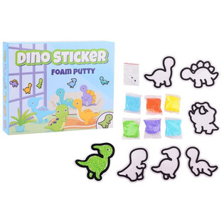 Dino-Sticker - Foam Putty Set - Gestalte deine eigenen Dino Foam-Sticker (24 Stk.)