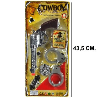 COWBOY-SET AUF BLISTERKARTE - MODELL 5 (6er-Pack)