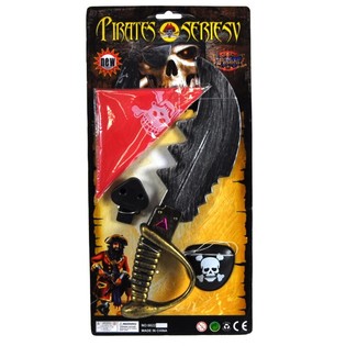 Piraten-Set auf Blisterkarte - Modell 1 (6 Stk.)