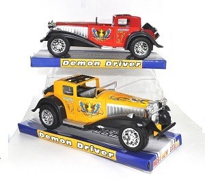 Oldtimer Spielzeugauto auf Blister 29 cm (2er-Set)